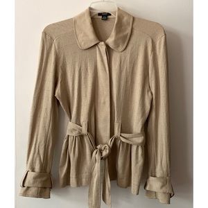 VTG • Y2K Belted Peplum Blouse